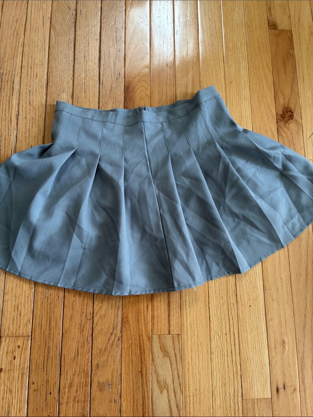 Pleated Mini tennis Skirt in Slate Gray XXL